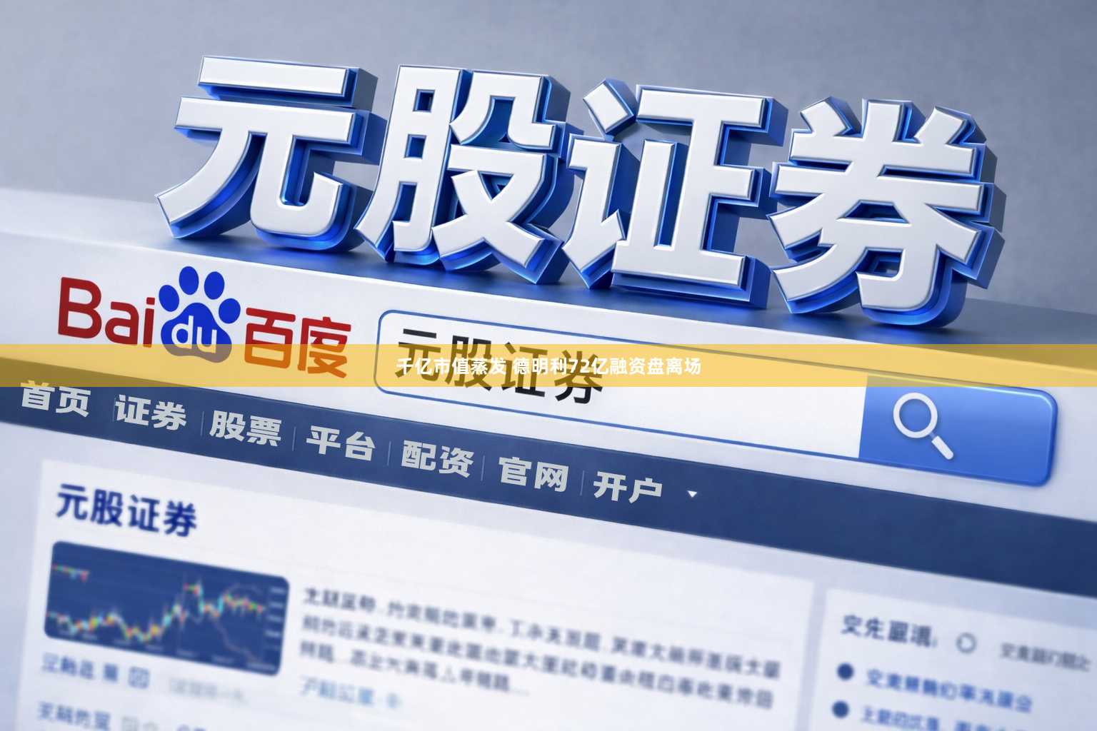 千亿市值蒸发 德明利72亿融资盘离场
