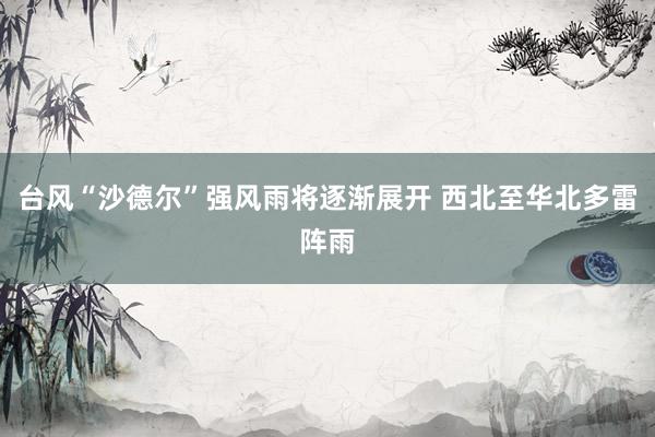 台风“沙德尔”强风雨将逐渐展开 西北至华北多雷阵雨
