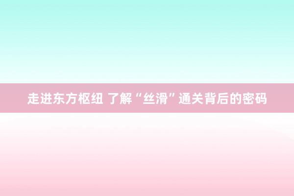 走进东方枢纽 了解“丝滑”通关背后的密码