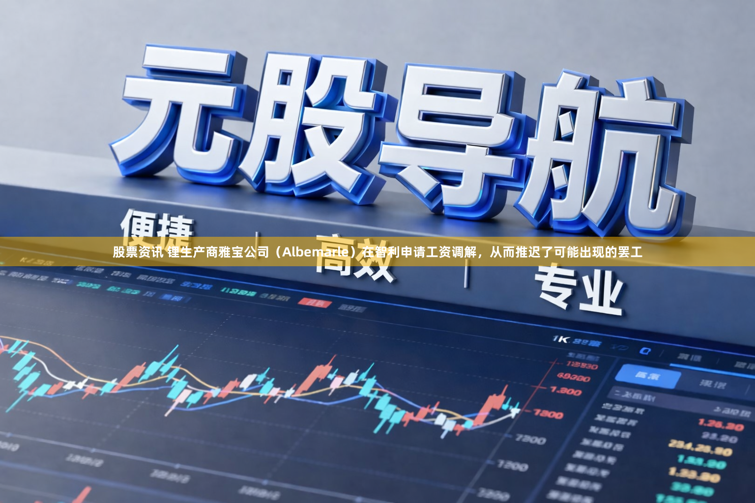 股票资讯 锂生产商雅宝公司（Albemarle）在智利申请工资调解，从而推迟了可能出现的罢工